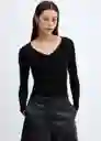 Jersey Goleta Negro Talla S Mujer Mango