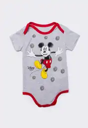 Body Manga Corta 0/3 Meses-gris