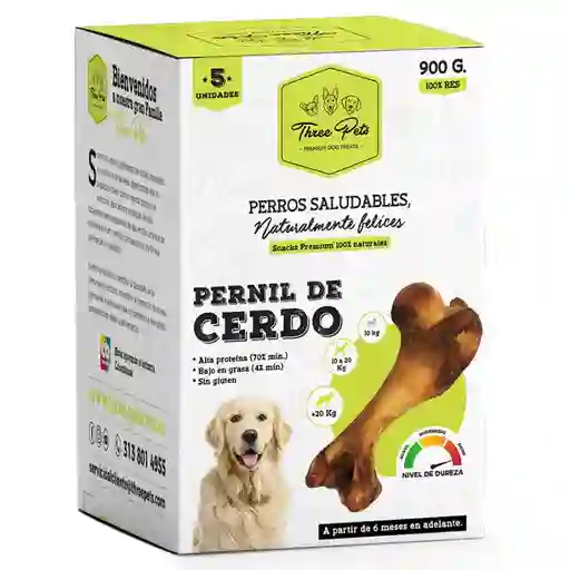 Three Pets Snack Natural para Perro Sabor a Pernil de Cerdo