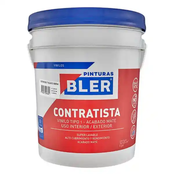 Bler Vinilo Contratista Blanco T1