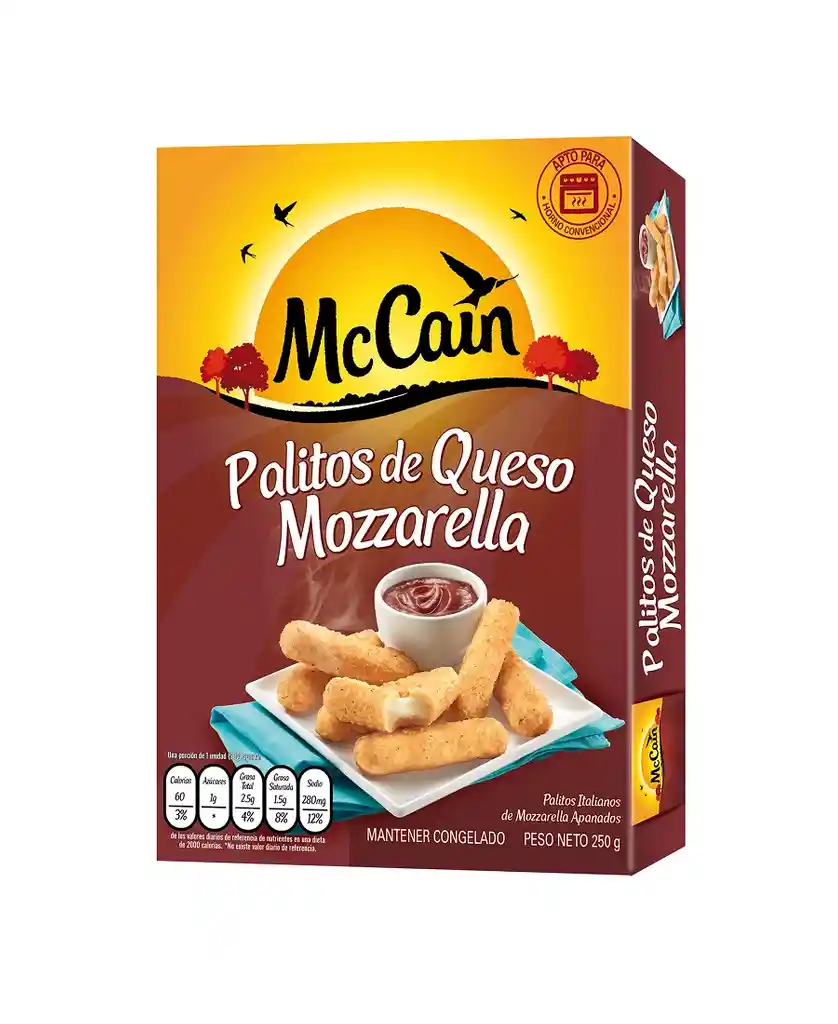 Mc Cain Palitos de Queso Mozzarella Apanados y Congelados