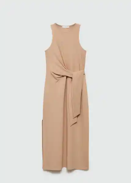 Vestido Bacalar Taupe Talla S Mujer Mango