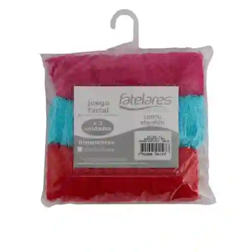 Jgo Toalla Facial Fatelares X3