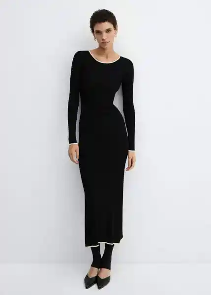 Vestido Shadowin Negro Talla XS Mujer Mango