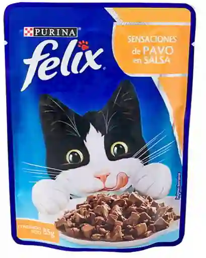 Felix Alimento Húmedo para Gato Adulto Sabor Pavo en Salsa