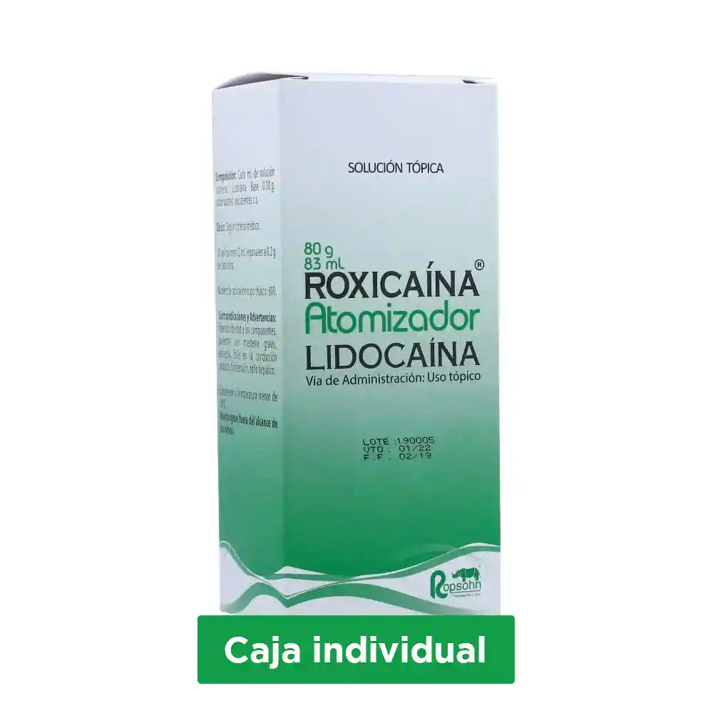 Roxicaina Atomizador Uso Tópico