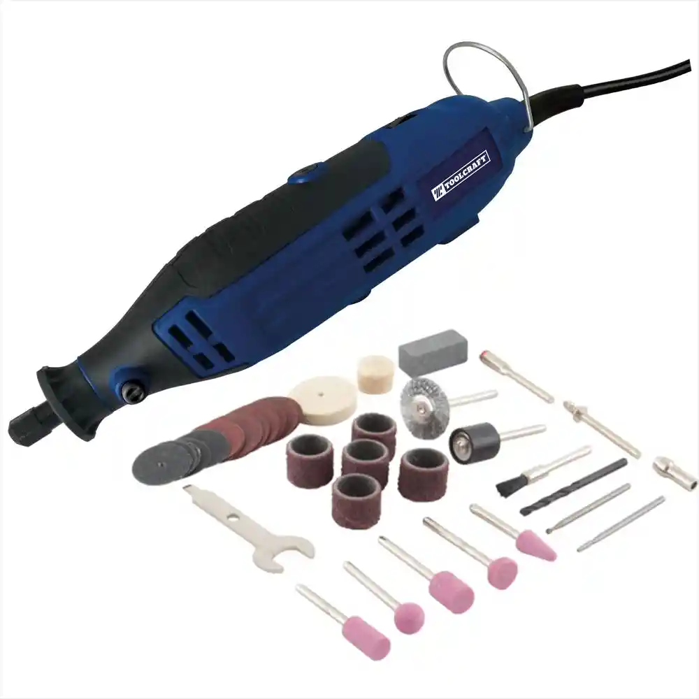 Mototool de 150 W Toolcraft Collet de 1/8 Pulgadas y Accesorios Toolcraft
