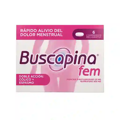 Buscapina Fem Comprimidos Recubiertos (20 mg / 400 mg)