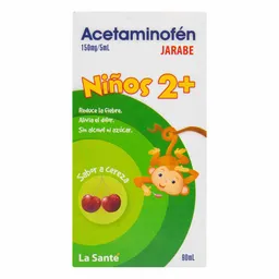 La Santé Acetaminofén Jarabe Niños 2+ Cereza (150 mg / 5 ml)  