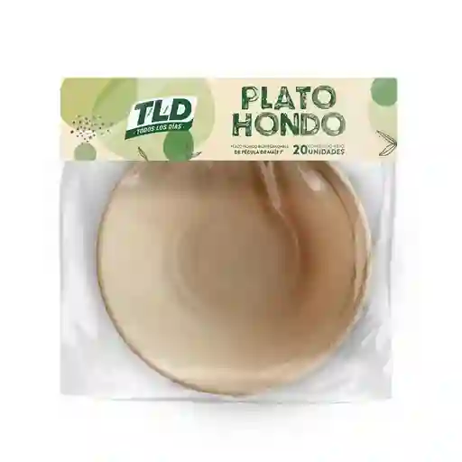Plato Hondo Biodegradable T/l/d Todos Los Dias Sin Ref