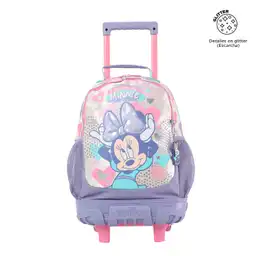 Morral Con Ruedas Para Niña Minnie M Blanco