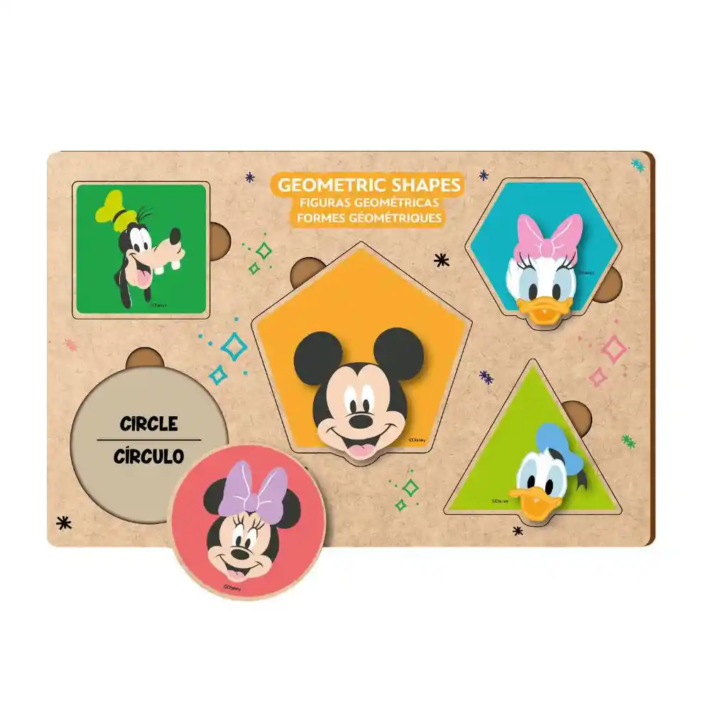 Tabla Figuras Geometricas Mickey Ronda