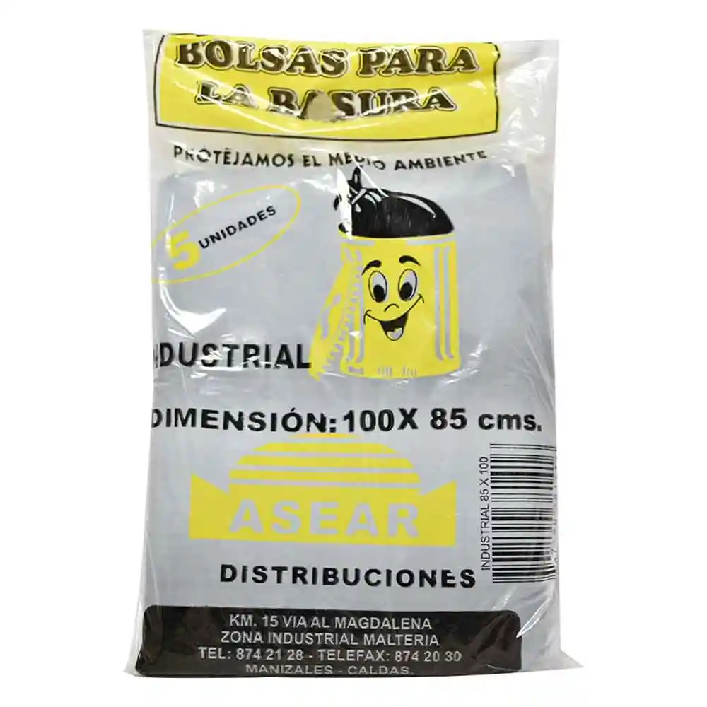 Bolsa Para Basura Asear 100X85 X5 Unds