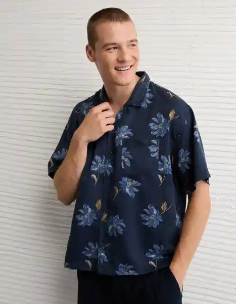 Camisa Hombre Azul Talla X-Large 2909400 American Eagle