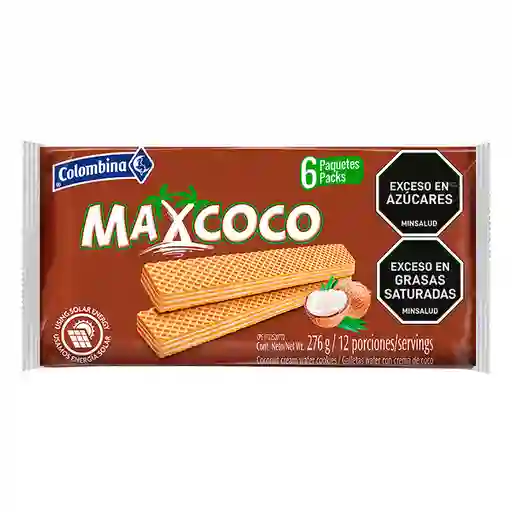 Maxcoco Galletas Wafer con Crema de Coco