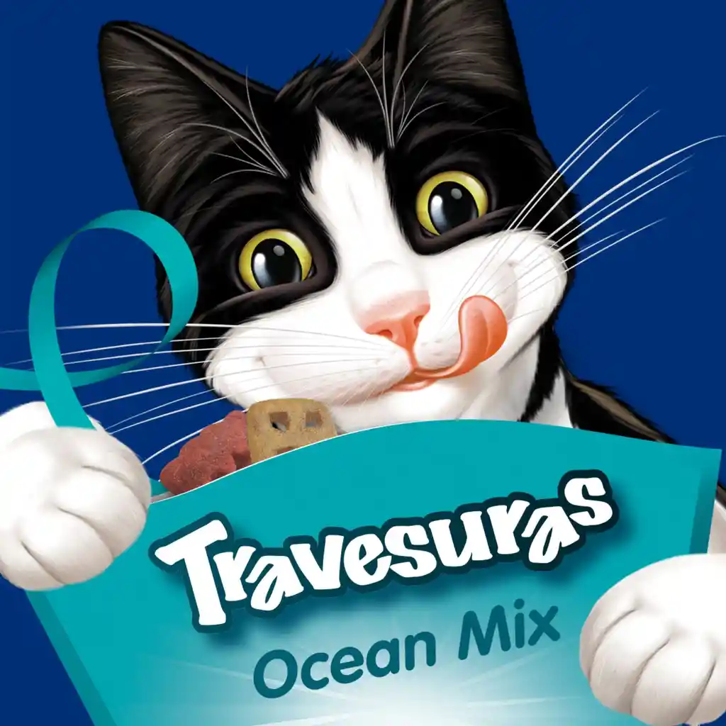 Snack para gatos adultos de todas las razas Purina Felix Travesuras sabor a Camarón, Salmón y Atún x 60gr