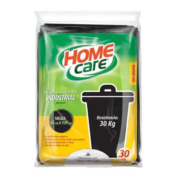 Home Care Bolsa Negra Industrial 65 x 100 cm