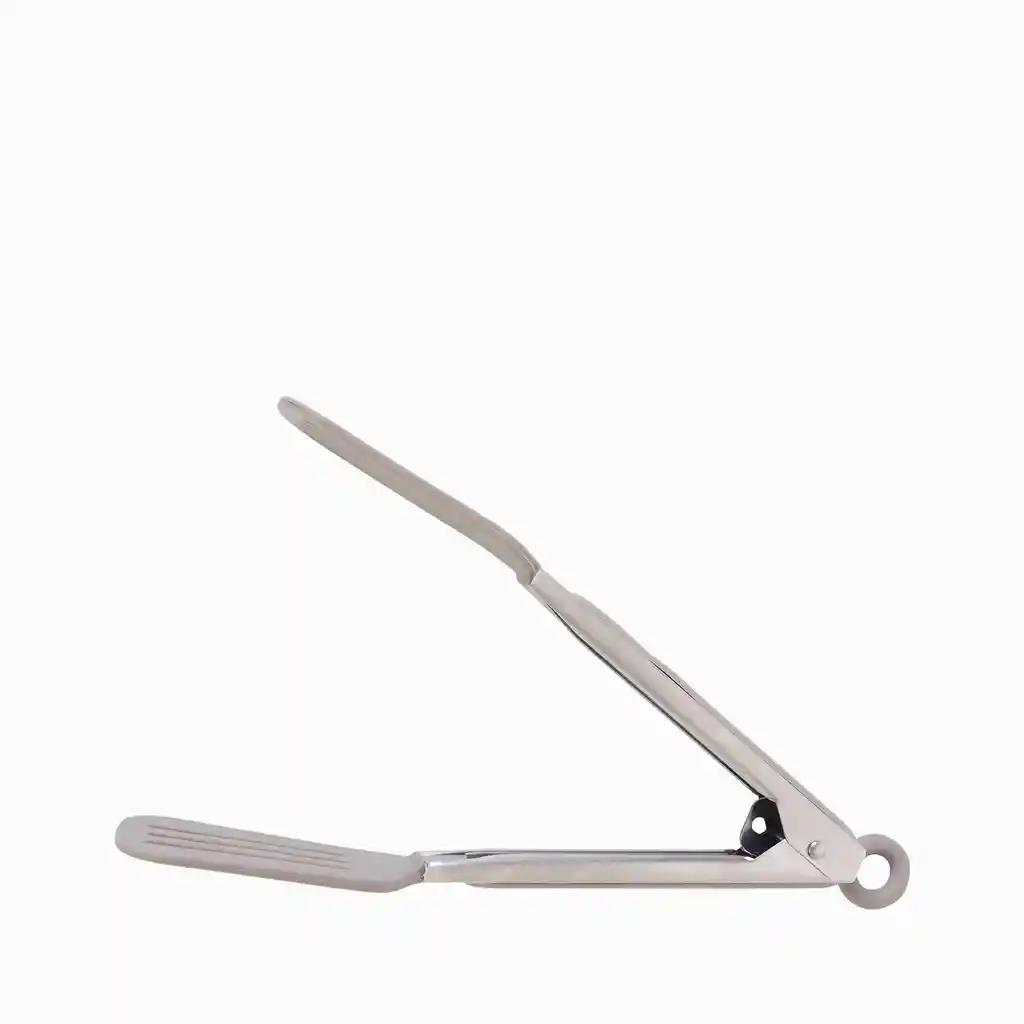 Pinza Espátula Acero Inoxidable Silicona Gris Ambiente Gourmet