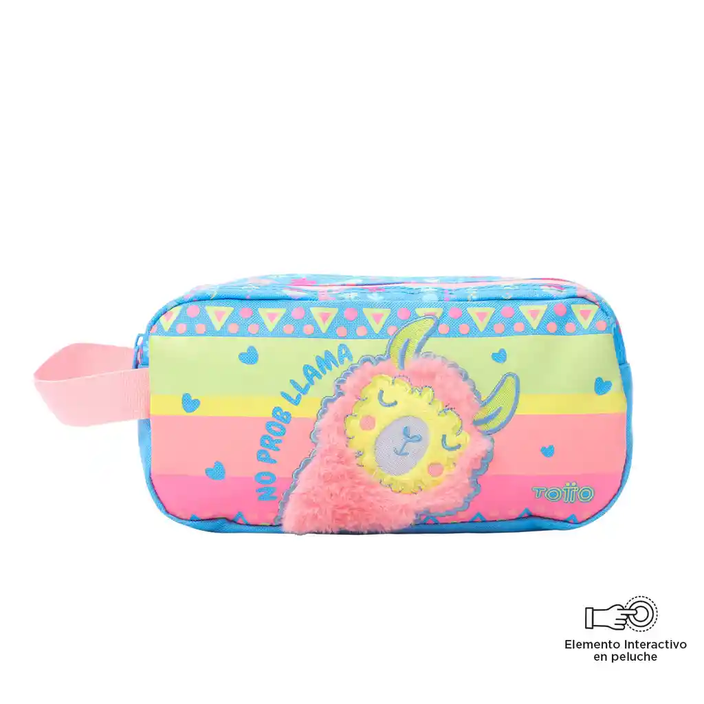 Cartuchera Para Niña Llama Azul