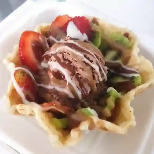 Concha con Helado