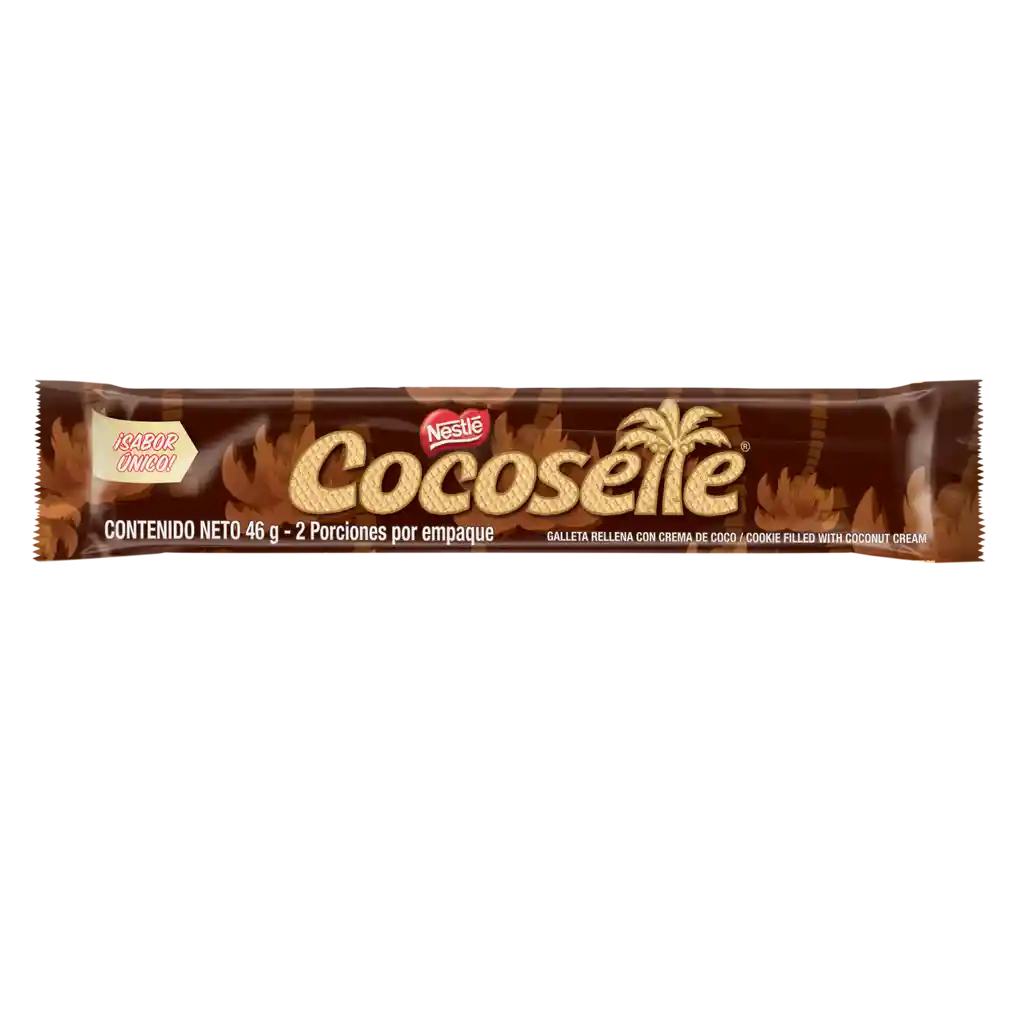 Galletas COCOSETTE Wafer rellenas con crema de coco x 46g
