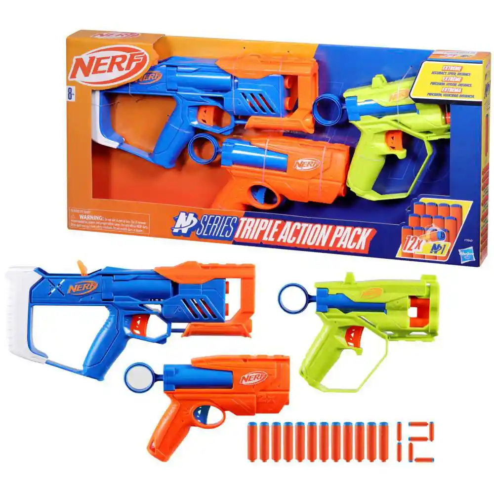 Nerf Lanzador Series Pack Triple Acción
