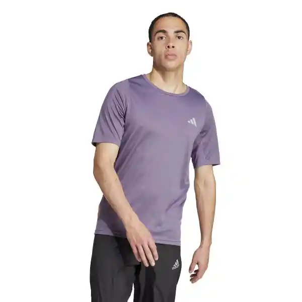 Adidas Camiseta Run Icons 3S Para Hombre Morado Talla M