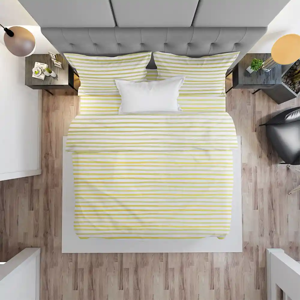 Juego de Sábana H&h Sencillo Con Microfibra 100 Hilos