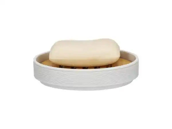 Jabonera Bambú Blanco Casaideas