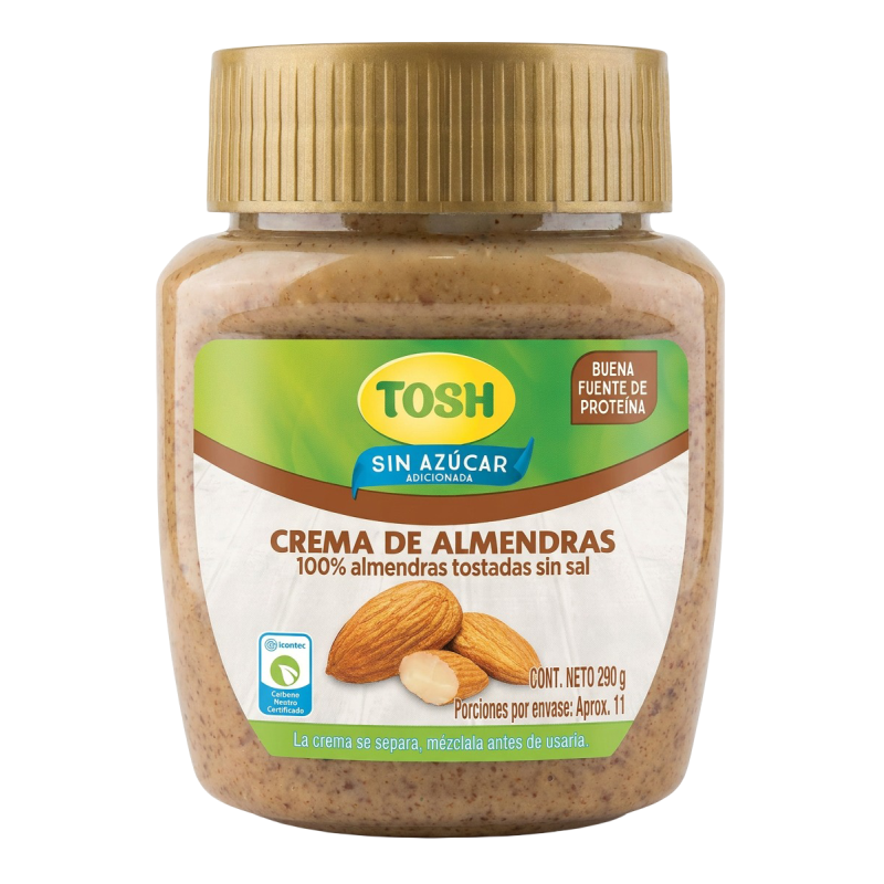 Tosh Crema de Almendras sin Azúcar 290 g