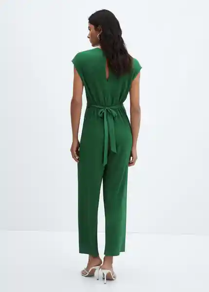 Enterizo Mono Jungla-A Verde Talla L Mujer Mango