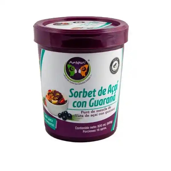 Amapuri Sorbete Açai Guarana Vegano