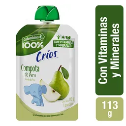 Crios Compota Sabor a Pera sin Azúcar