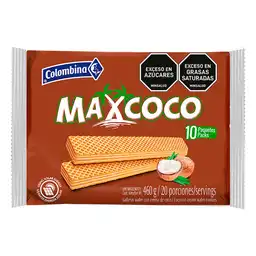 Max Coco Galletas Wafer con Crema de Coco 
