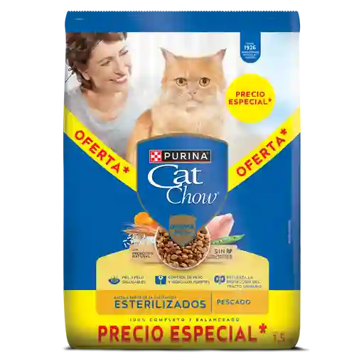 Comida para gatos Purina Cat Chow esterilizados x 1,5kg OFERTA