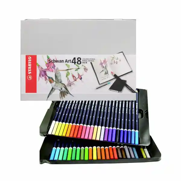 Stabilo Lápiz de Color Schwan Caja Metálica 48 Colores