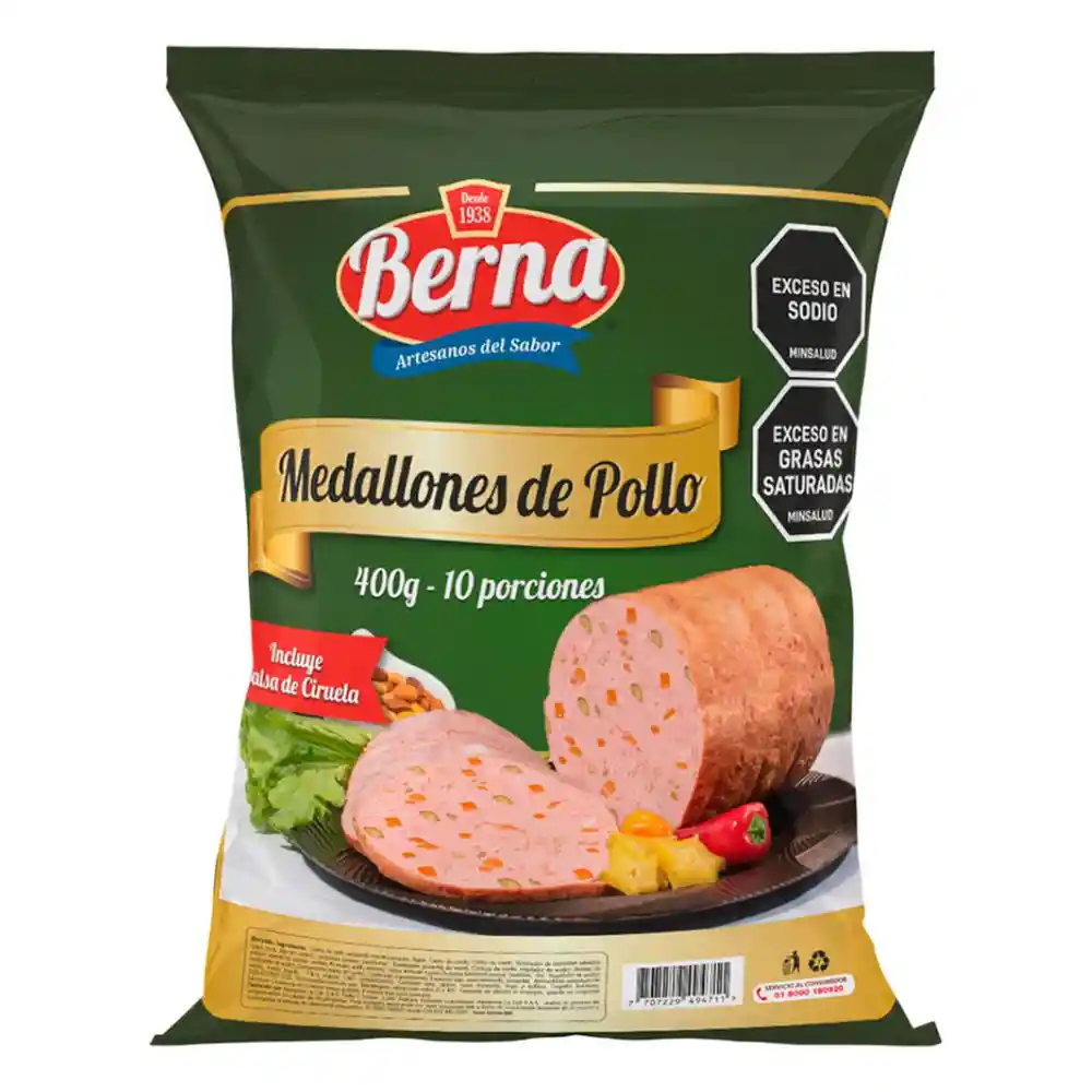 Medallones Pollo Salsa Ciruela Berna
