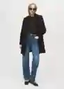 Abrigo Dali Negro Talla L Mujer Mango