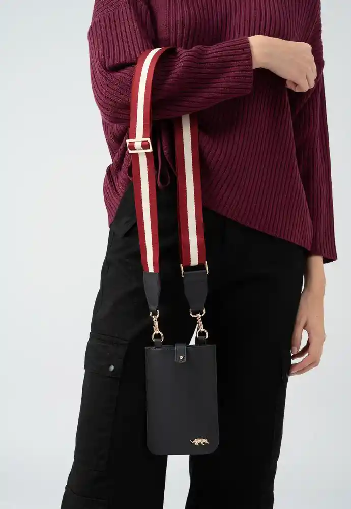 Porta Celulares Mia de Dios Negro/a