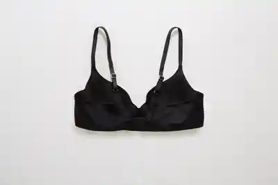 American Eagle Brasier Metallic Negro Real Talla 36 C