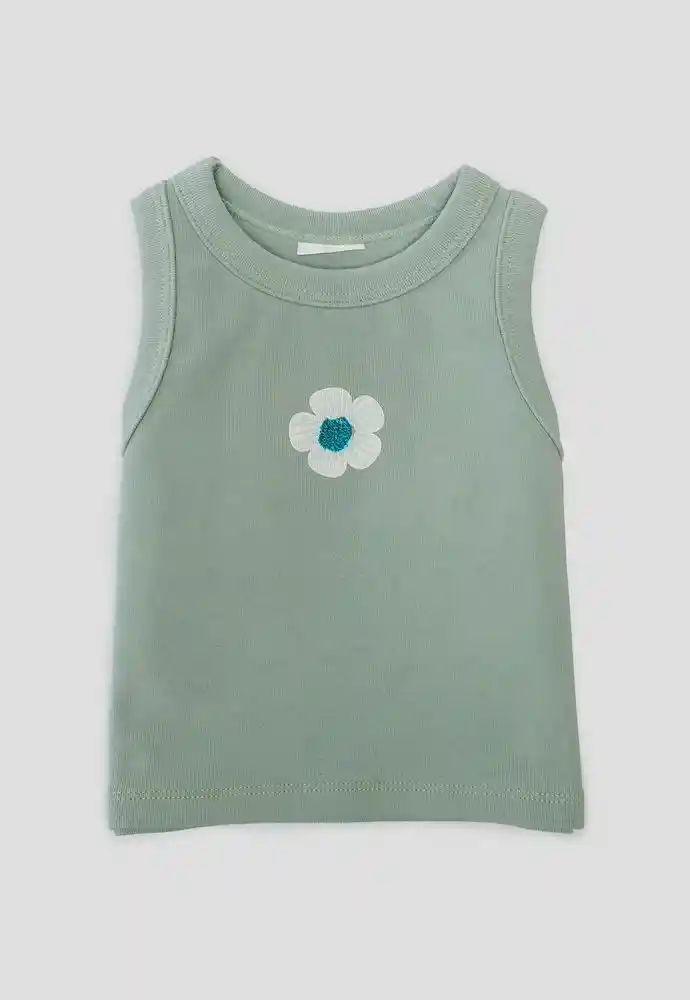 Camiseta Manga Sisa 6/9 Meses-verde