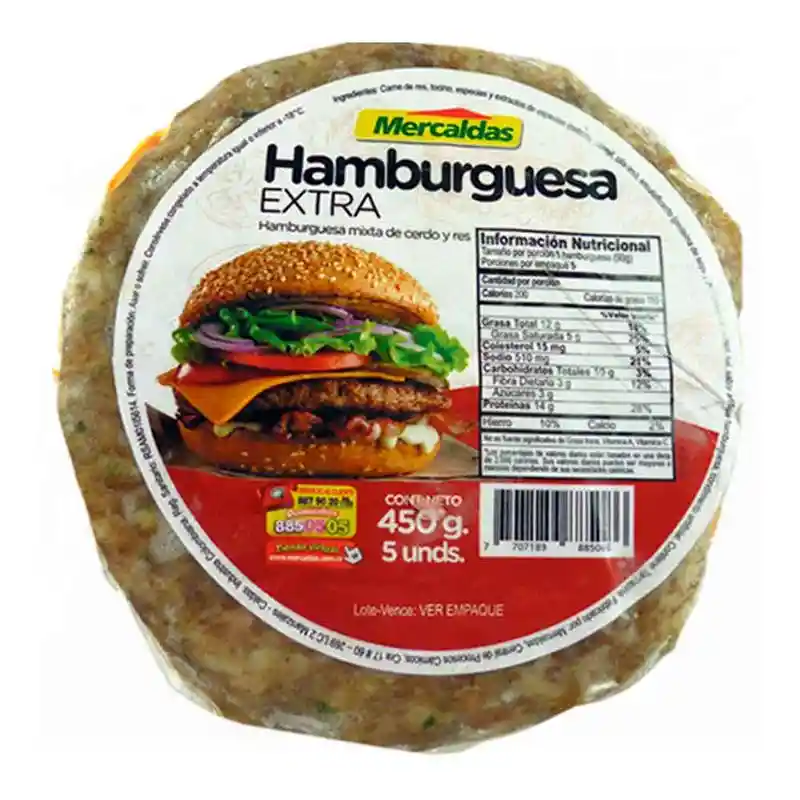 Mercaldas Hamburguesa Tipo Extra