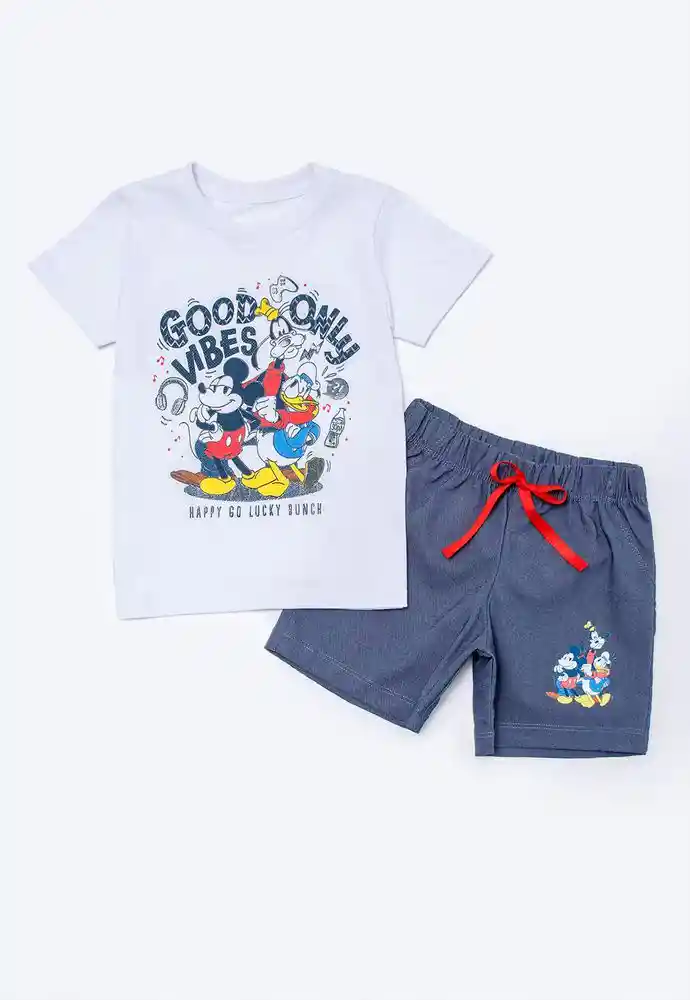 Conjunto Corto 18/24mese-blanco