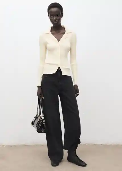 Jean Charlot Tejano Negro Talla 36 Mujer Mango