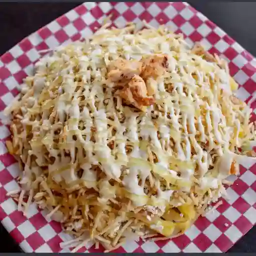 Salchipapa de pollo