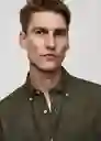 Camisa Oxford1 Khaki Talla L Hombre Mango