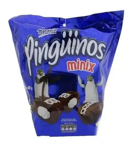 Pinguinos  Pastel Relleno de Crema Minix