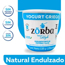 Zörba Yogurt Griego Natural Endulzado