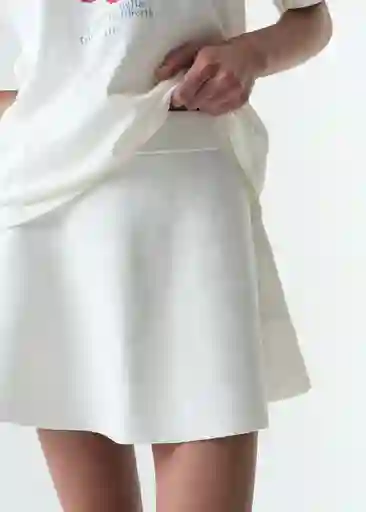 Falda Mujer Crudo Puro Claro Talla S 443G035 Naf Naf