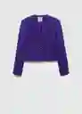 Chaqueta Yols Morado Talla XL Mujer Mango